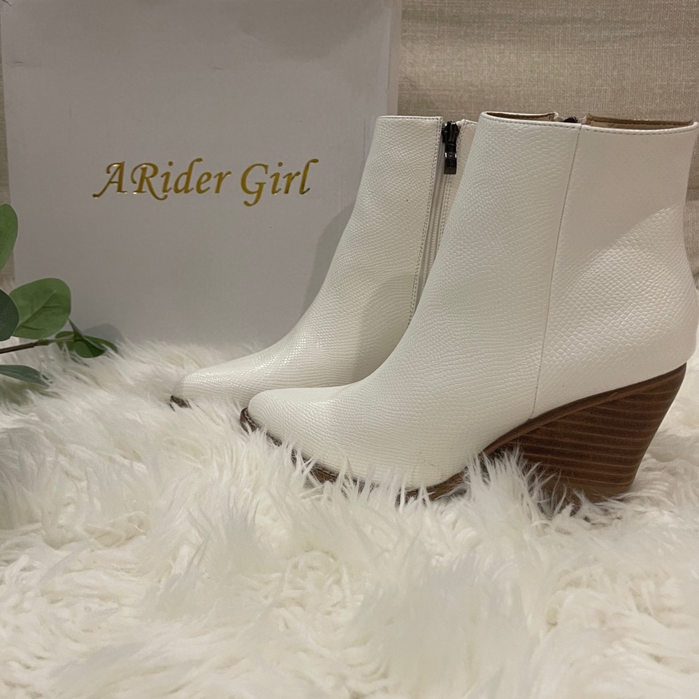 White Kathy Bootie